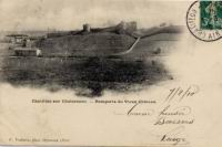 Chatillon-sur-Chalaronne, Chateau, Remparts en 1910 (carte postale ancienne)